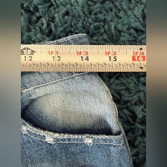 St Patrick Distressed Jeans with Green Clovers Size Medium - Picture 3 of 13